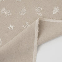 Scandi Forest Embroidered Fabric by Hirvi