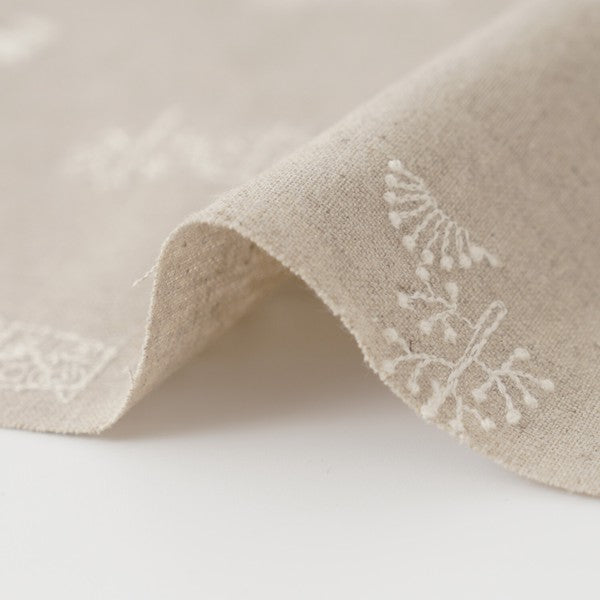 Scandi Forest Embroidered Fabric by Hirvi