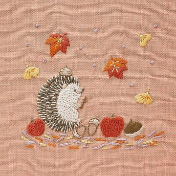 Hedgehog in the Forest Embroidery Kit by Chicchi