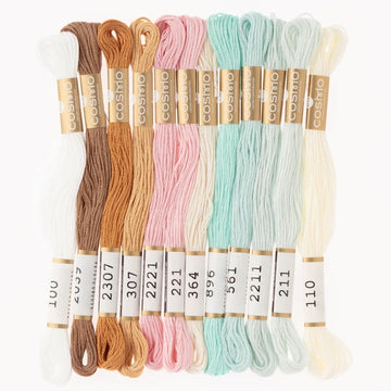 Cosmo Embroidery Thread, Pastel Baking