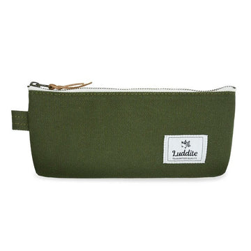 Kurashiki Canvas Pen Case - Olive Green