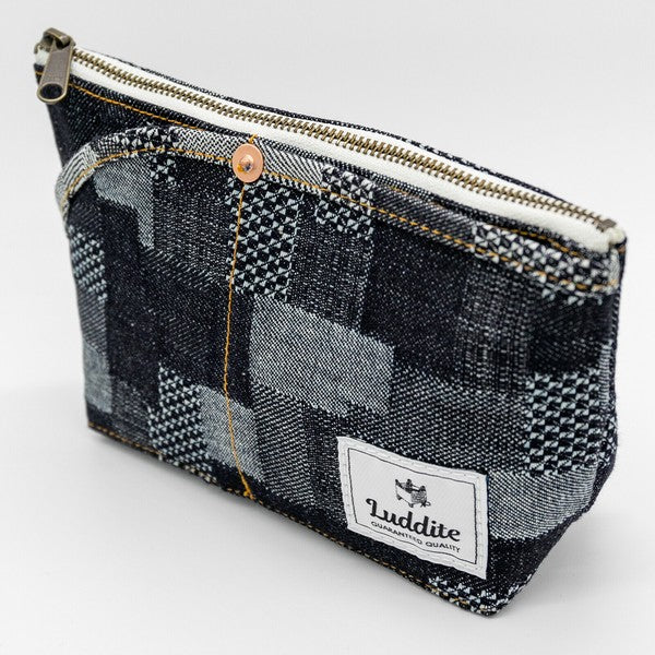 Okayama Patchwork Denim Pouch - Sm