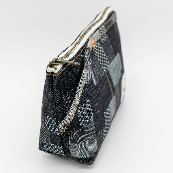 Okayama Patchwork Denim Pouch - Sm