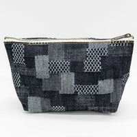 Okayama Patchwork Denim Pouch - Sm