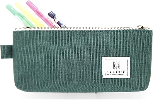 Kurashiki Canvas Pen Case - Forest Green