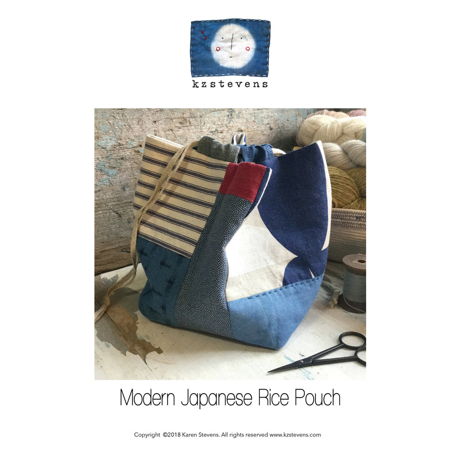 Modern Japanese Rice Pouch Pattern PDF by KZ Stevens