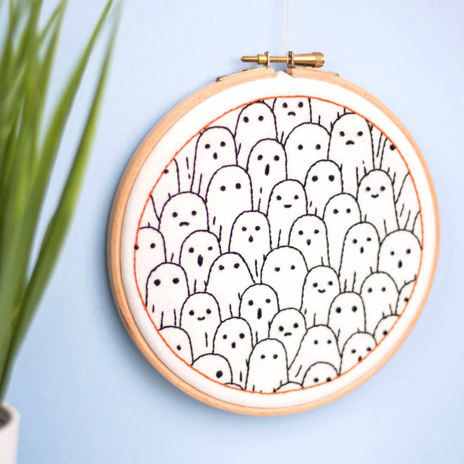 Ghosts Spooky Halloween Embroidery Cloth