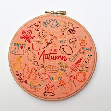 Hello Autumn Embroidery Cloth