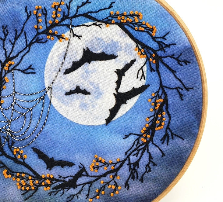 Spooky Night Embroidery Cloth