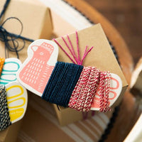 Hand-Spun Cord  - Navy & Pink