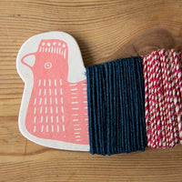 Hand-Spun Cord  - Navy & Pink