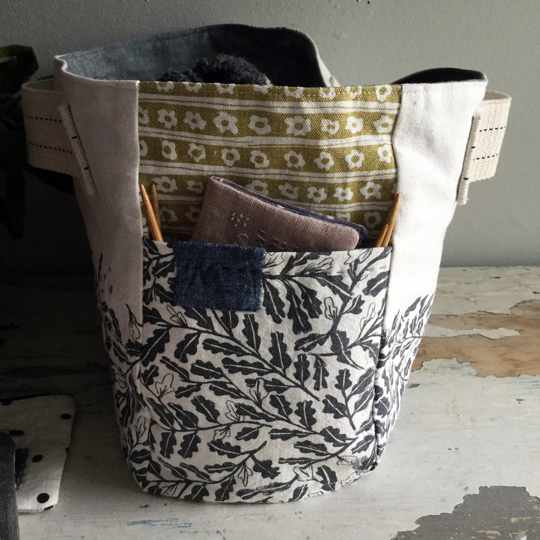 Side Handle Gusset Tote Pattern PDF by KZ Stevens