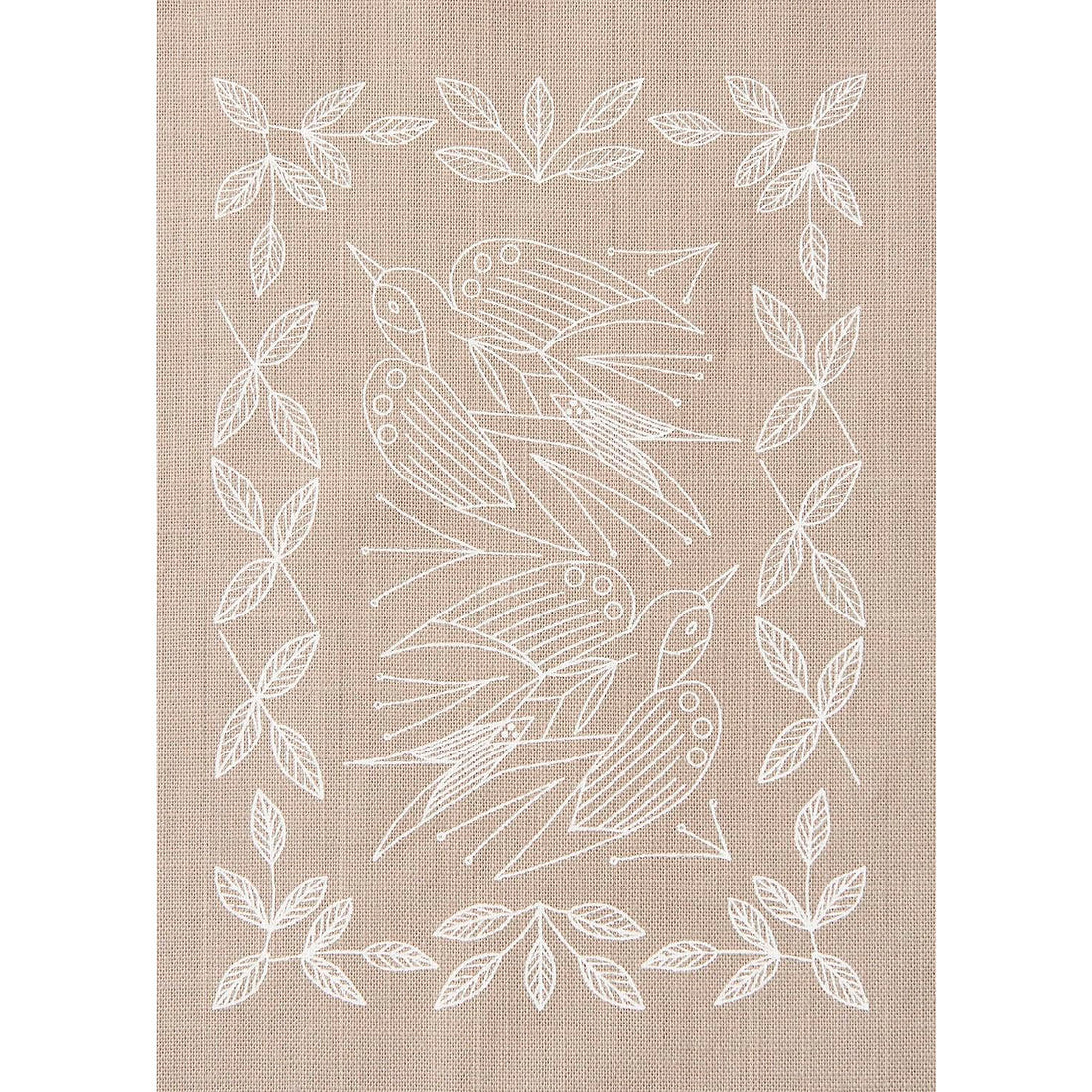 Swallow and Plant Pattern Embroidery Kit