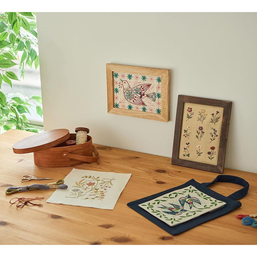 Swallow and Plant Pattern Embroidery Kit