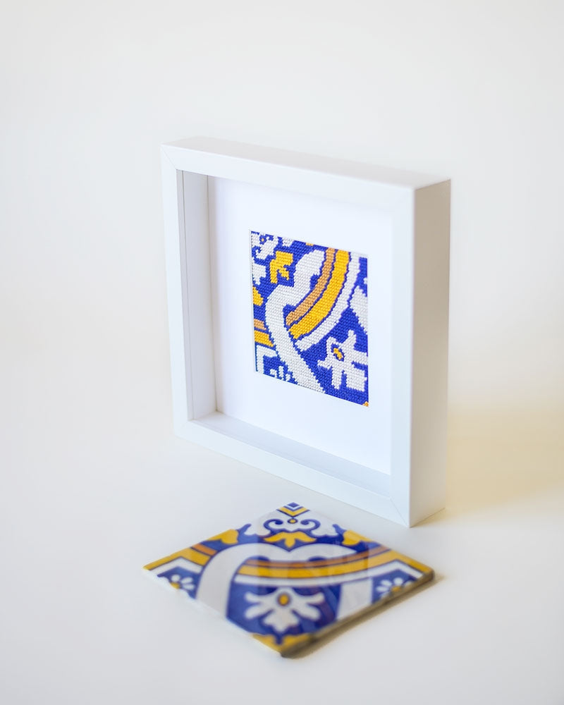 Portuguese Tile Needlepoint Kit, Cedofeita