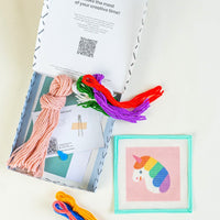 Rainbow Unicorn - Needlepoint Kit for Kids