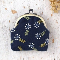 Floral Gamaguchi Clasp Pouch DIY Kit, Blue