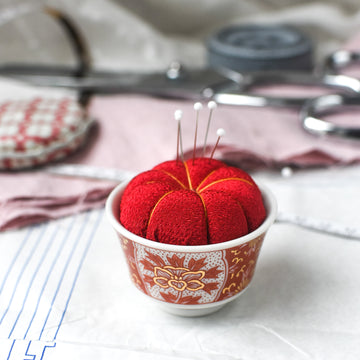 Kutani Pin Cushion, Red Iidaya