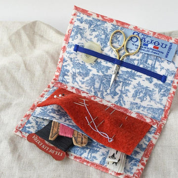 Needle Case, Red Offrande Toile